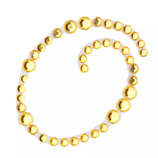 Gold Rhinestones GEM STICKERS 12 pcs Letter "O" DIY Crafts {1}