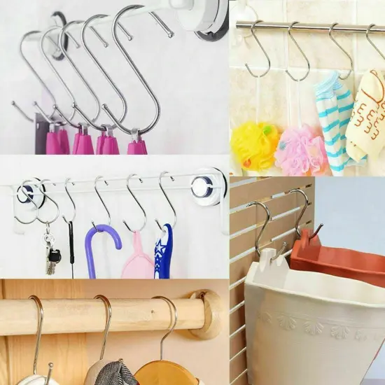 S Shaped Hanging Hooks Stainless Steel Hooks. {11}
