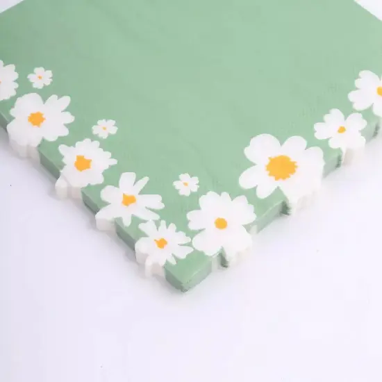 20 Daisy Flower Disposable Dinner Napkins {4}