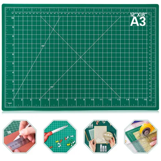 Self Healing Sewing Mat, 12inch x 18inch Rotary Cutting Mat Double Sided 5-Ply Craft Cutting Board for Sewing Crafts Hobby Fabric Precision Scrapbooking Project {2}