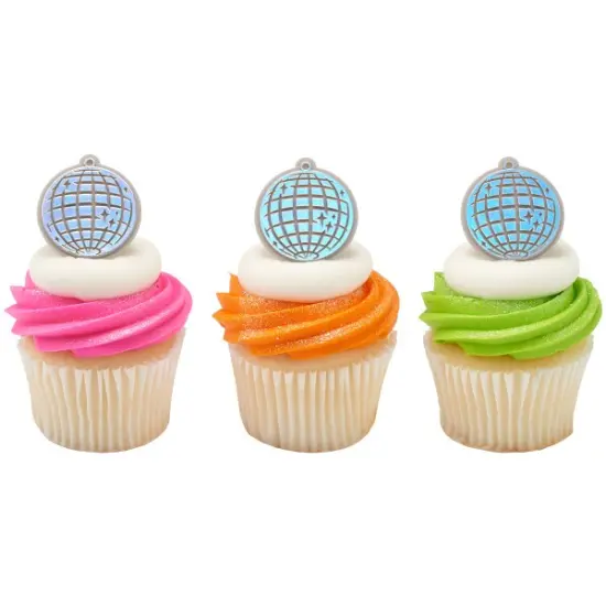 Disco Ball Cupcake Rings, 12ct {5}