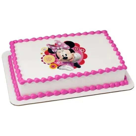 Minnie Dots & Daisies Edible Cake Image PhotoCake&reg; {2}