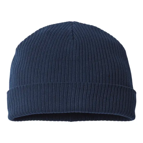Atlantis Headwear&reg; Sustainable Cuffed Beanie Navy {1}
