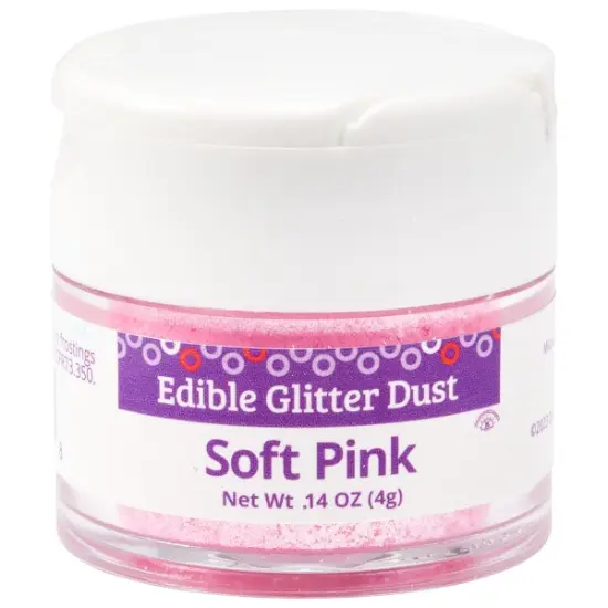 Edible Glitter Dust, 4g Soft pink {1}