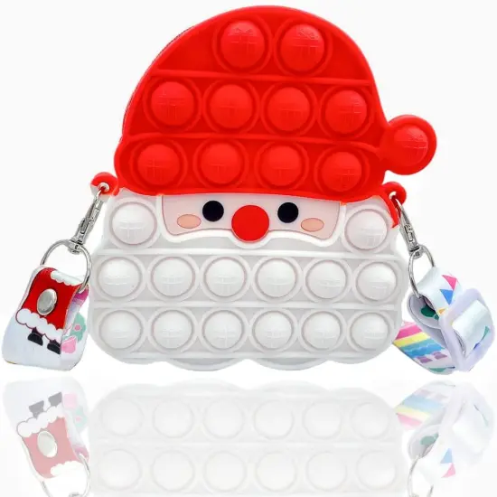 Santa Claus Christmas Popper Fidget Crossbody Bag {1}