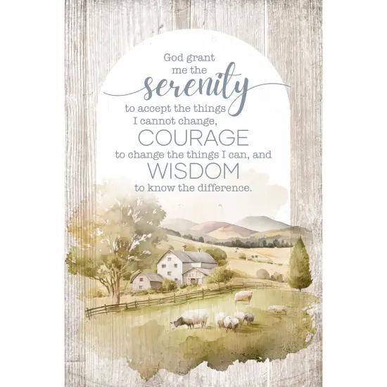 God Grant Me The Serenity Wood Plaque with Easel and Hook Wall Tabletop Art - 4 inches x 6 inches {1}