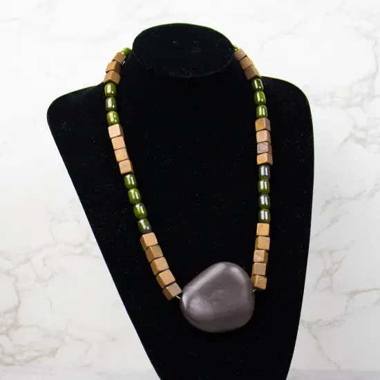 6 Packs of Marble Nut Beads - 5 Pieces {3}