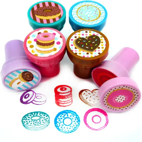 TINYMILLS 12 Pcs Donuts Stamp Kit for Kids {4}