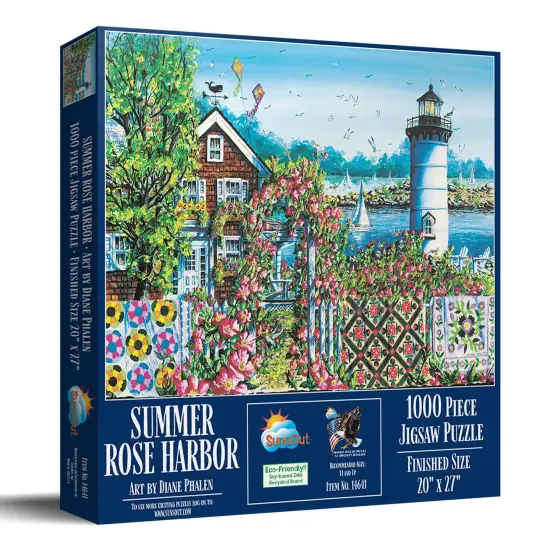Sunsout Summer Rose Harbor 1000 pc Jigsaw Puzzle 14641 {3}