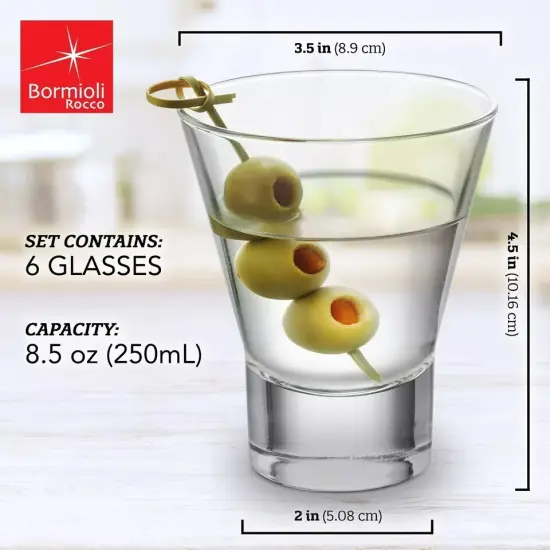 Bormioli Rocco 6-Pack YPSILON Cocktail Glasses set - 8.5 Ounce {3}