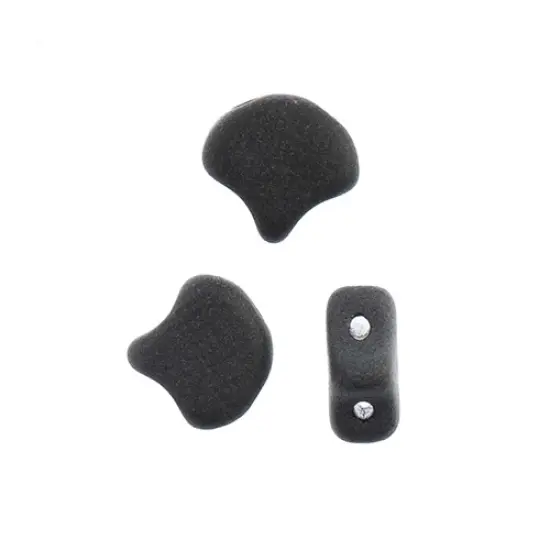 John Bead Czech Glass Matte Ginko Beads, 50g Jet {2}