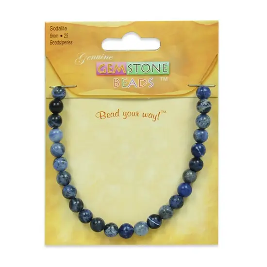 6 Packs of Sodalite Beads Pack of 25 {1}