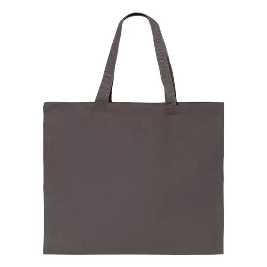 Q-Tees&reg; Promotional Tote Heavy Cotton Canvas Charcoal {1}