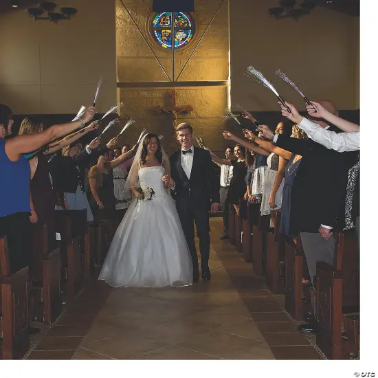 15" Plastic Light Up Rainbow-Colors Fiber Optic Wands - 12 Pc. {3}