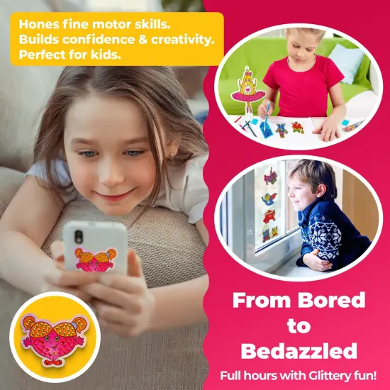 Gem Art, Kids Diamond Painting Kits Big 5D Gem Art - Paint by Numbers Diamonds - Arts and Crafts - Girls and Boys Ages 4, 5, 6, 7, 8, 9, 6-12, 6-8 Girls Crafts Gift Ideas {4}