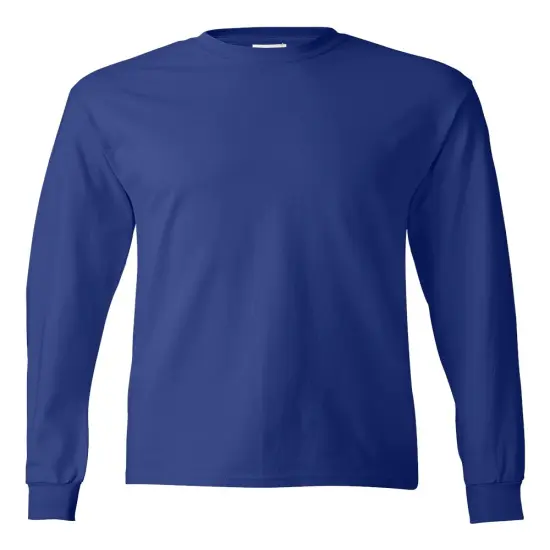 Hanes&reg; Authentic Classic Fit Crewneck Long Sleeve T-Shirt Deep royal {1}