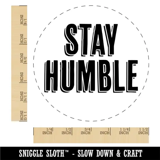 Stay Humble Drop Shadow Self-Inking Rubber Stamp Ink Stamper for Stamping Crafting Planners Blue {1}