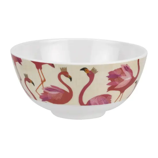 Portmeirion Sara Miller London Flamingo Melamine Bowls, Set of 4, 6 Inch {4}