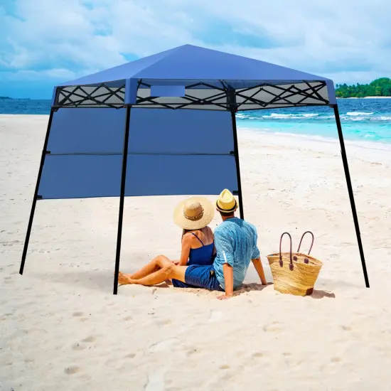 7 x 7 Feet Sland Adjustable Portable Canopy Tent with Backpack Blue {2}