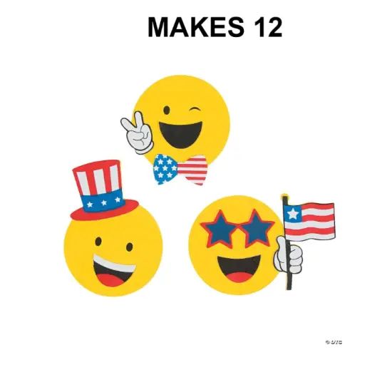 Emoji Patriotic Magnet Craft Kit - Makes 12 {1}