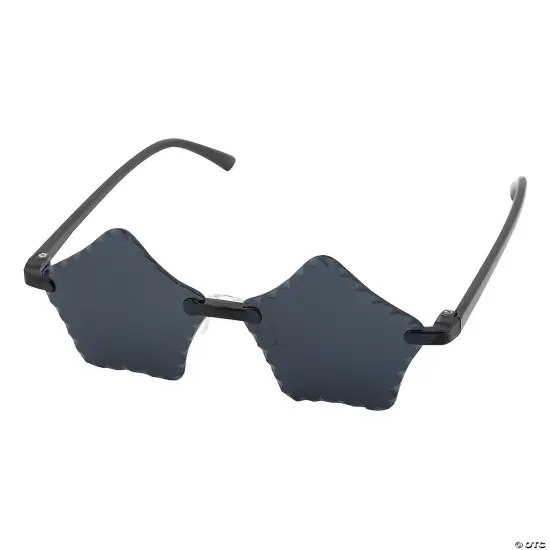 Kids Black Rimless Star Sunglasses - 12 Pc. {2}