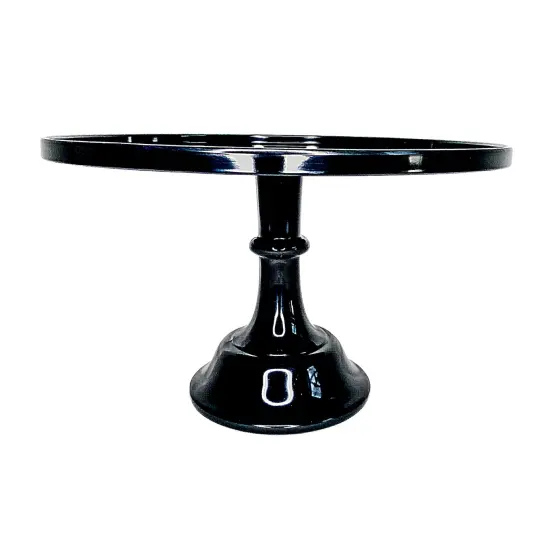 Durable Black Melamine Pedestal Cake Stand – Elegant 11.5" Dessert Display for Events, Parties & Celebrations {1}