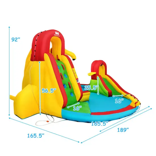 Kids Gift Inflatable Water Slide Bounce Park with 480 W Blower {3}