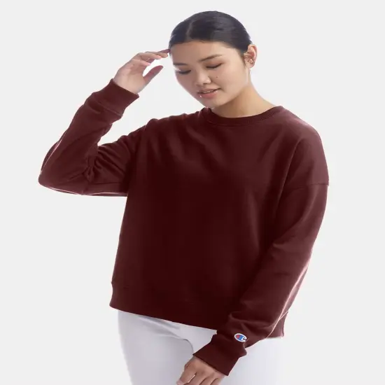Relaxed fit Crewneck Sweatshirt | RADYAN&reg; Maroon {1}
