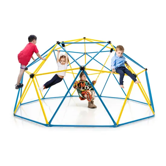 10 Feet Dome Climber with Swing and 800 Lbs Load Capacity {3}
