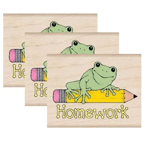 Homework Frog Stamp, Pack of 3 {1}