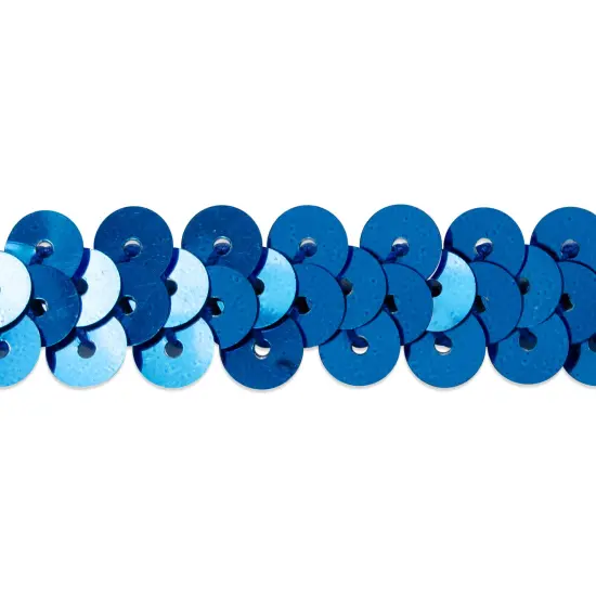 20 yards of 1 Row 3/8" Metallic Stretch Sequin Trim | 20 yard cut Royal Blue {1}