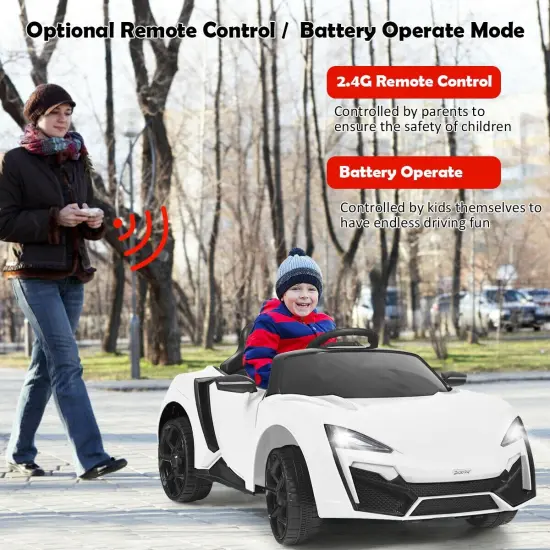 12V 2.4G RC Electric Vehicle with Lights Lights White {3}