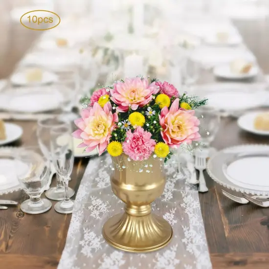 10x Flower Vases Trumpet 16cm Tall Vase Elegant Wedding Party Centerpieces Decor {3}