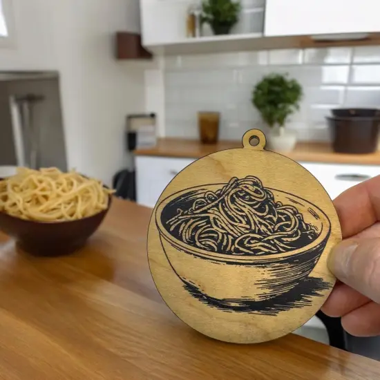 Ornament - Black - Spaghetti {2}