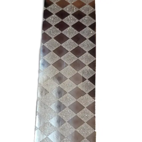 1 1/2 Diamond Pattern Dust Silver Ribbon 100 yards {2}