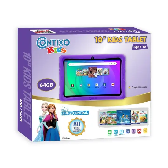 K103-A Purple 10-Inch Kids 64GB HD Tablet {1}