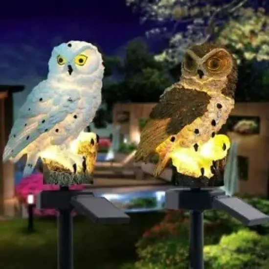 Solar Lights Outdoor Decorative Solar Owl Stake Lights for Yard Decorations Gift {4}