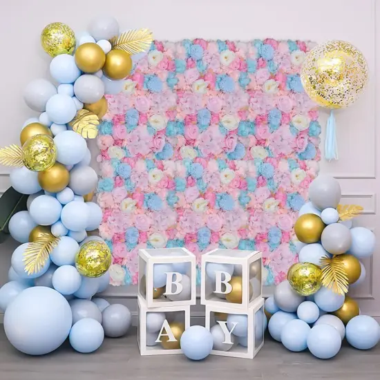 6x Artificial Flower Wall Panel Rose Hydrangea Bouquet Wedding Party Decorations {4}