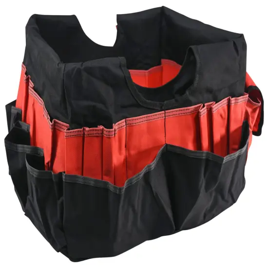 School Smart Caddy Organizer with 43 Pockets, Large, 16 x 14 x 13-1/2 Inches, Black/Red {2}