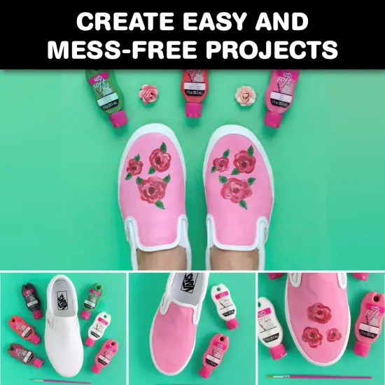 Tulip Brush-On Fabric Paint Rainbow 1 fl. oz. 10 Pack {6}