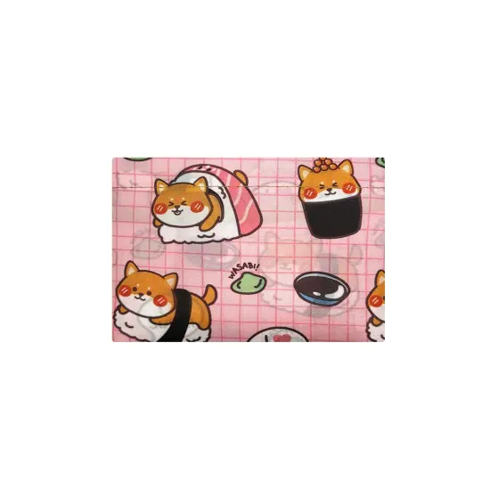 Wrapables Large Foldable Tote Nylon Reusable Grocery Bags, Doggy Sushi {4}