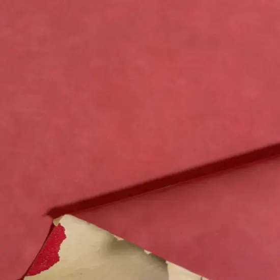 Kitcheniva Suede Vinyl Fabric Faux Leather Non Adhesive 52" Red {1}