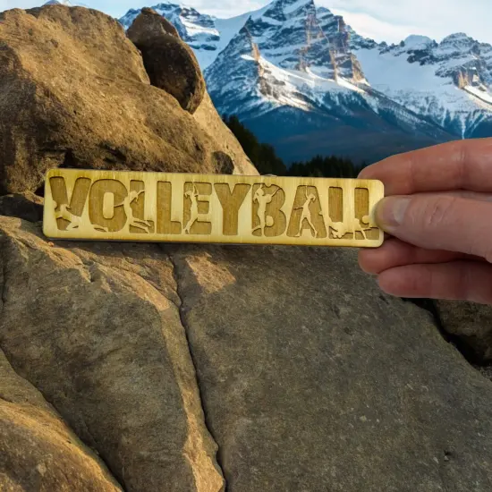 Bookmark - Volleyball - Birch wood {4}