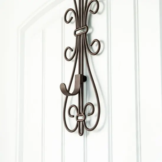 Adjustable Wreath Hanger for Door - Elegant Brown {5}