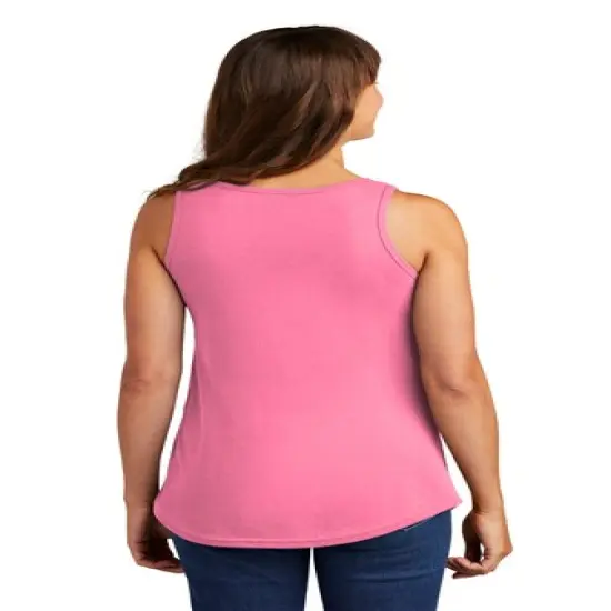 Port & Company&reg; Ladies Fit Scoop Neck Core Cotton Tank Top - LPC54TT Jet black {5}