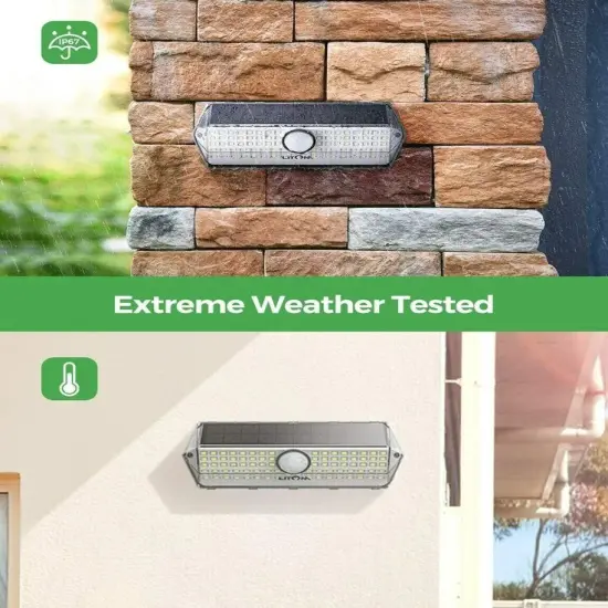 4x 100 LED Solar Power Wall Light Waterproof Outdoor PIR Motion Sensor Path Lamp {4}
