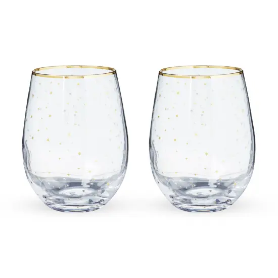 Starlight Stemless Wine Glass Set  {1}