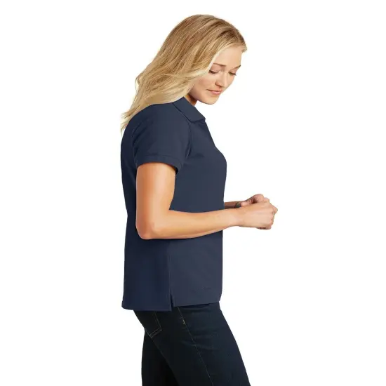 Port Authority&reg; Ladies Core Classic Short Sleeve Pique Polo T-shirt Deep black {6}