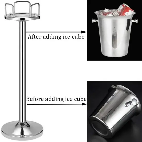 Stainless Steel Party Champagne Bucket Wine Beer Ice Cooler Bucket with Stand {4}
