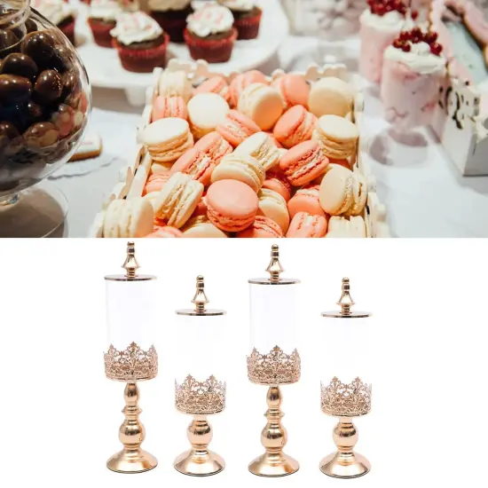 4✖Candy Jars Buffet Bar Sweets Table Wedding Baby Shower Party Organizer {4}